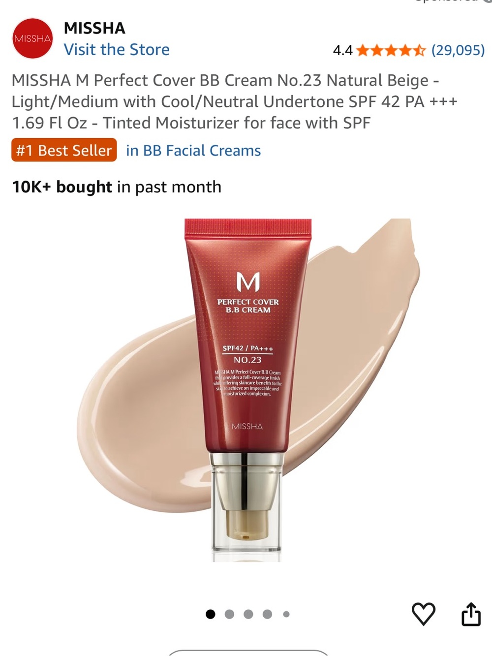 M Perfect Cover BB Cream No.23 - Natural light medium
